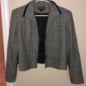 Black and White Gingham Vintage Blazer